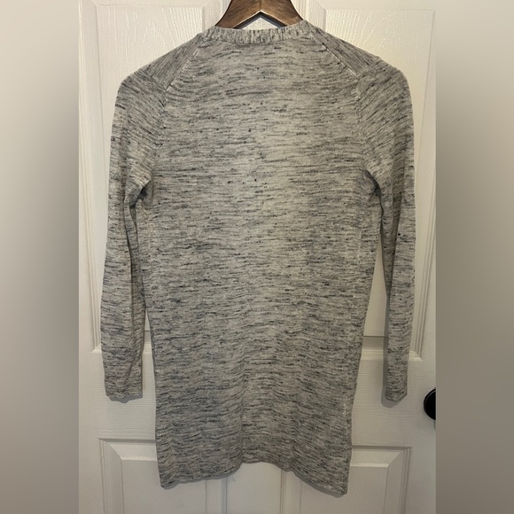 LOFT Women's Heather Gray Long Button Down Cardigan Sweater Size XXSP - Picture 2 of 2